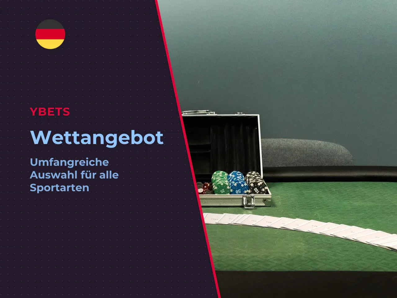Auswahl von Sportarten und Wettmärkten. Die