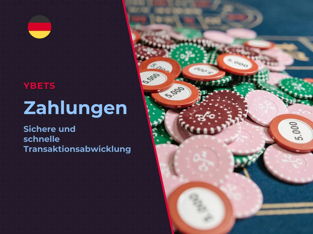 Ybets Einzahlungen und Auszahlungen Zahlungsarten, Dauer