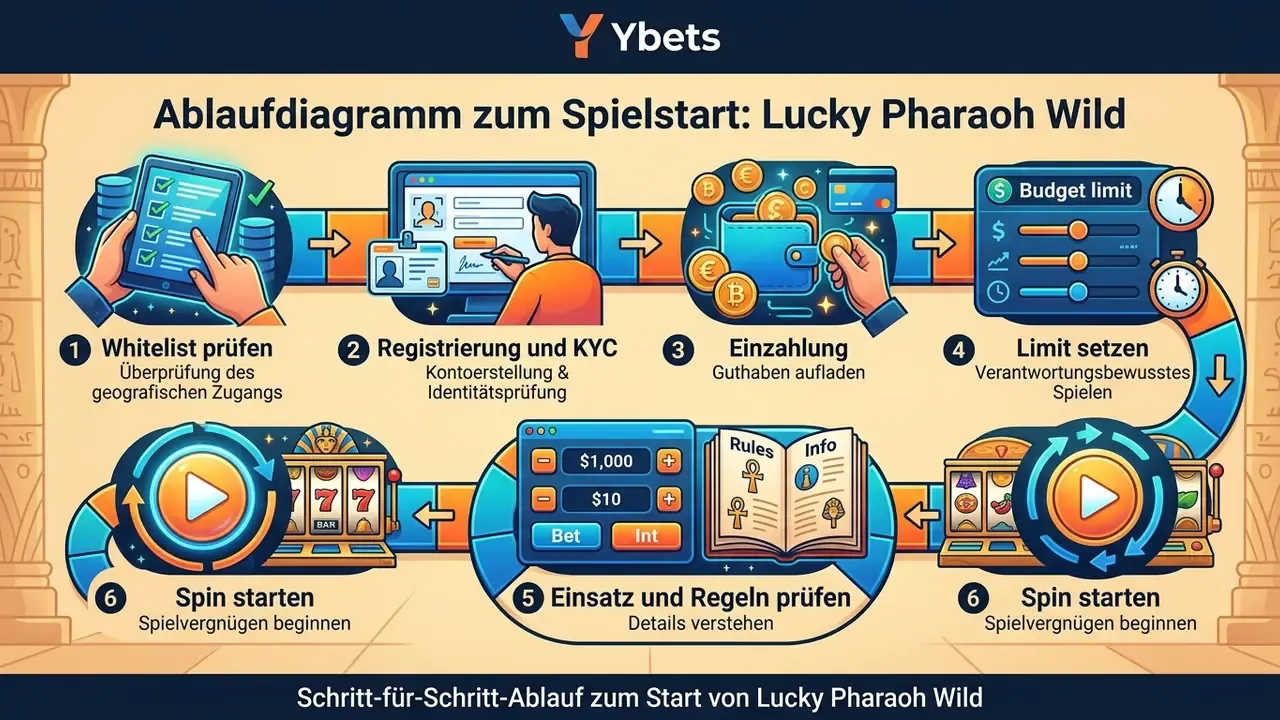 Ablaufplan Lucky Pharaoh Wild online spielen