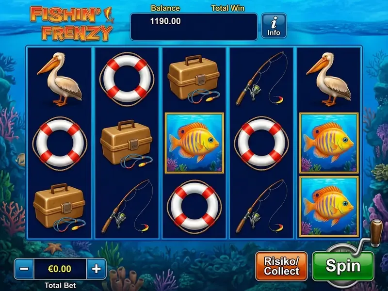 Fishin Frenzy spielen – Spieloberfläche und Symbole