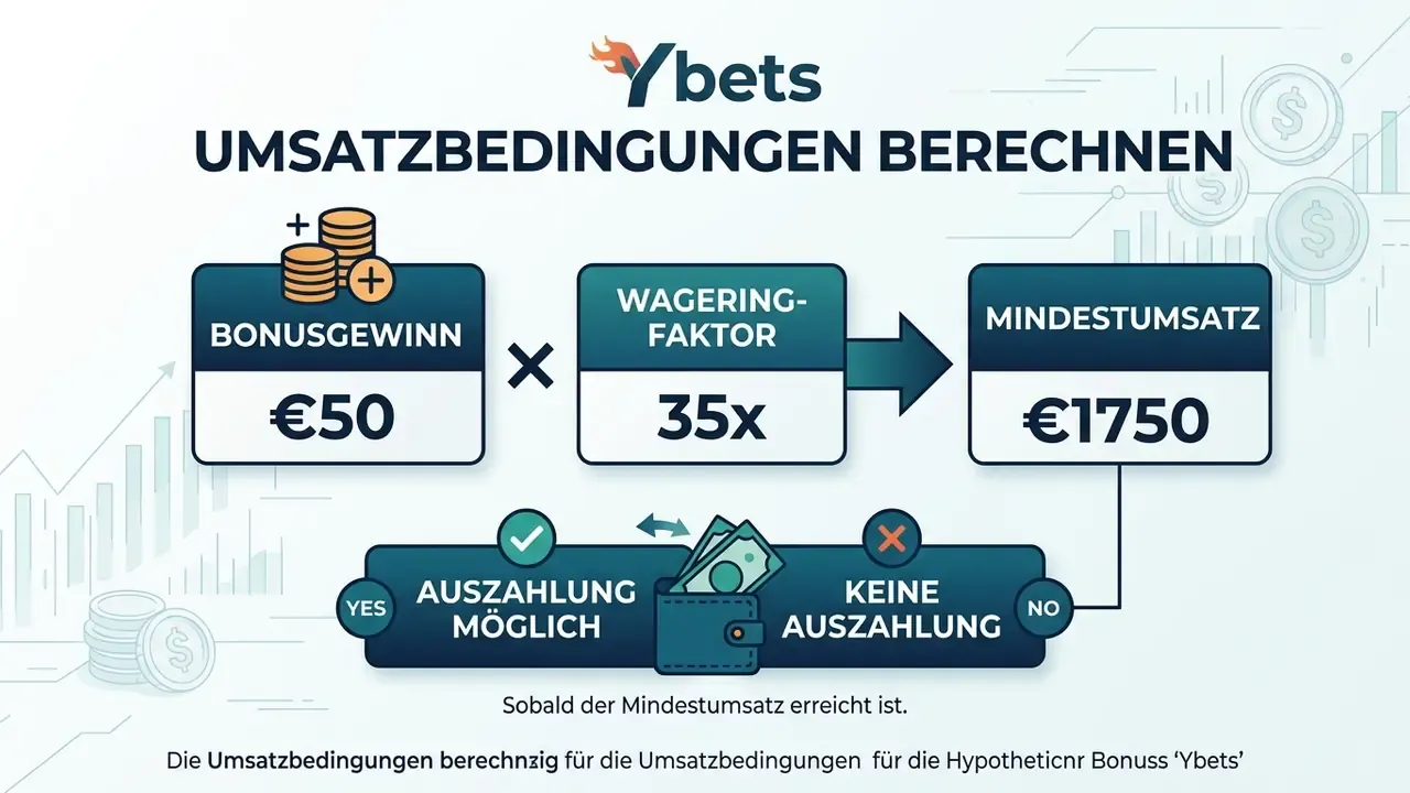 Berechnung der Ybets Umsatzbedingungen und Auswirkung auf die Auszahlung