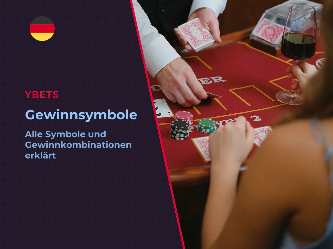 Gewinnsymbole und Kartensymbole. 1. 10, J