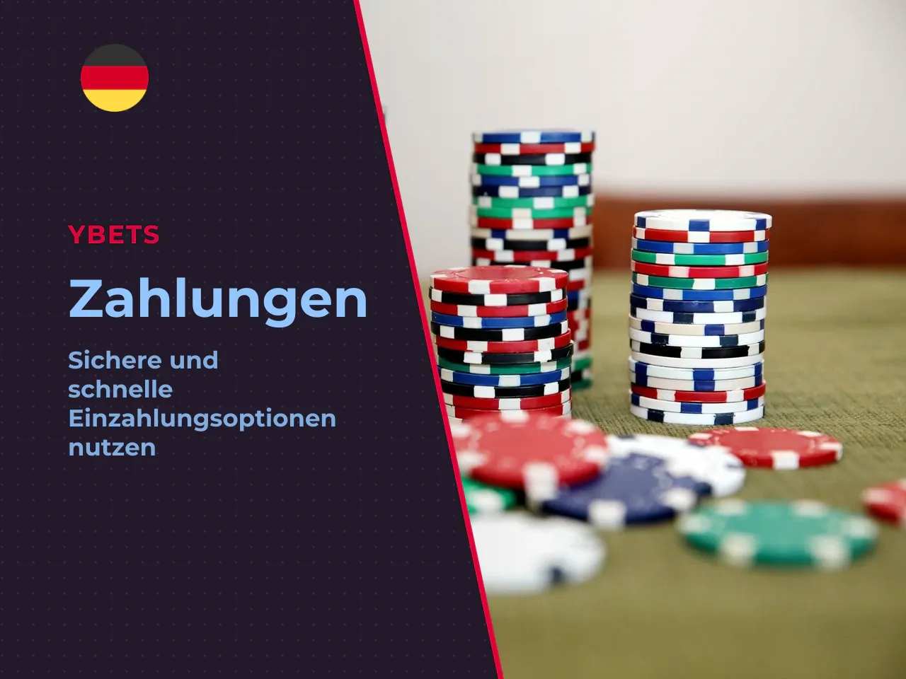 Zahlungsarten und Einzahlungen bei Ybets. Einzahlungen