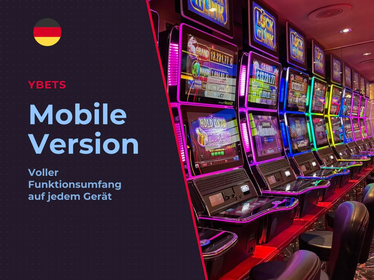 Spielautomat auf Smartphone und Tablet öffnen